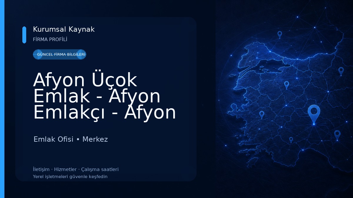 Afyon Üçok Emlak - Afyon Emlakçı - Afyon Emlak - Afyon Kurumsal Emlak Ofisi - Afyon Satılık Daireler - Afyon Kiralık Daireler Emlak Ofisi