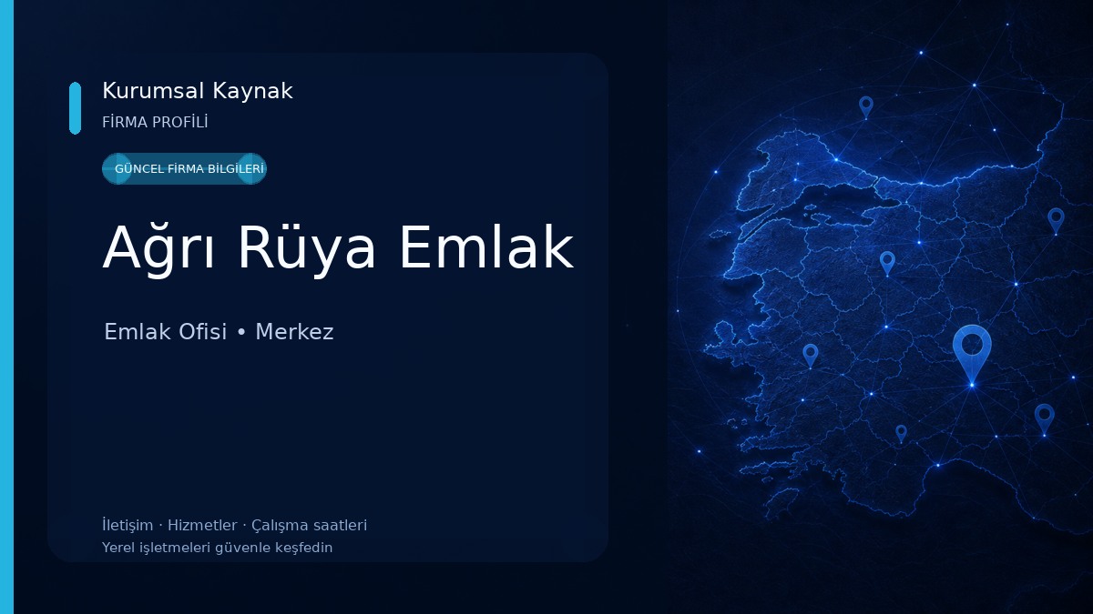 Ağrı Rüya Emlak Emlak Ofisi