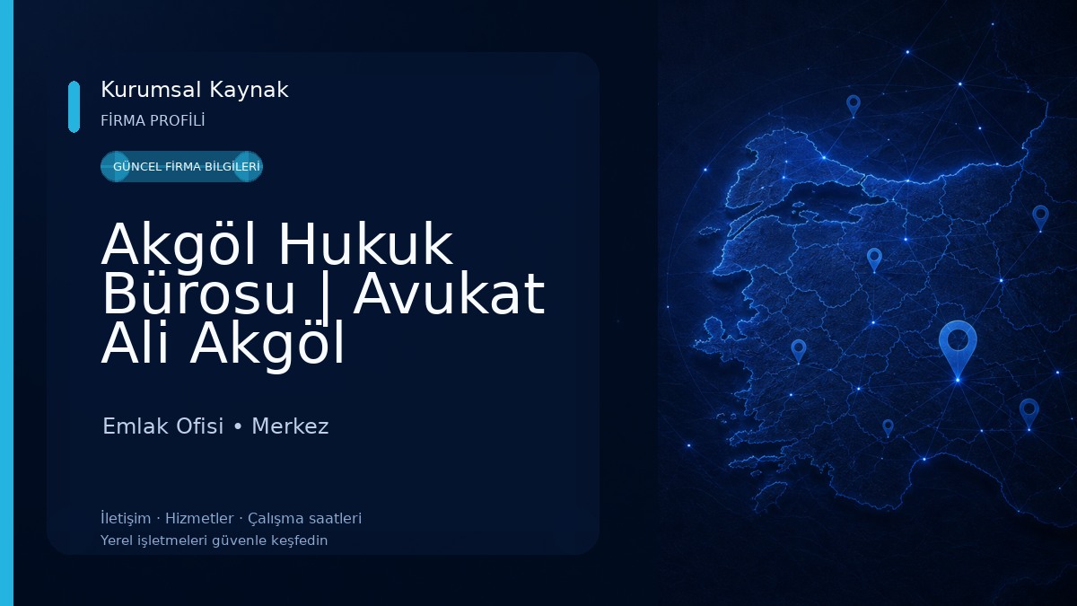 Akgöl Hukuk Bürosu | Avukat Ali Akgöl Emlak Ofisi