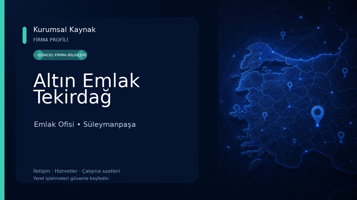 Altın Emlak Tekirdağ Emlak Ofisi