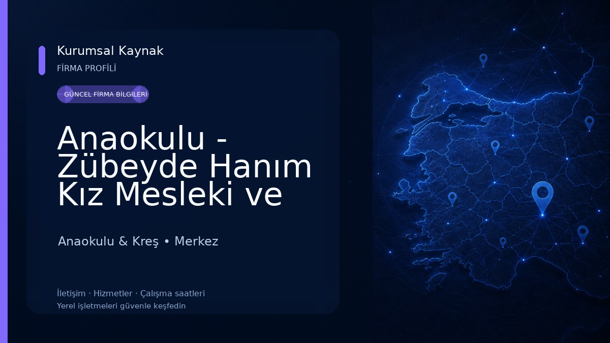 Anaokulu - Zübeyde Hanım Kız Mesleki ve Teknik Anadolu Lisesi Uygulama Anaokulu