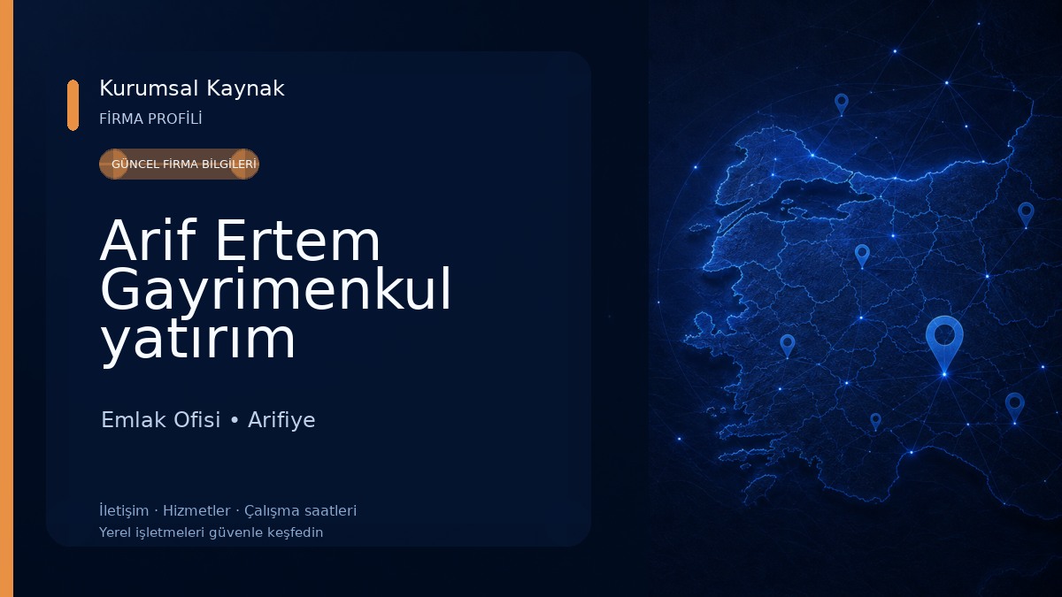Arif Ertem Gayrimenkul yatırım Danışmanlığı