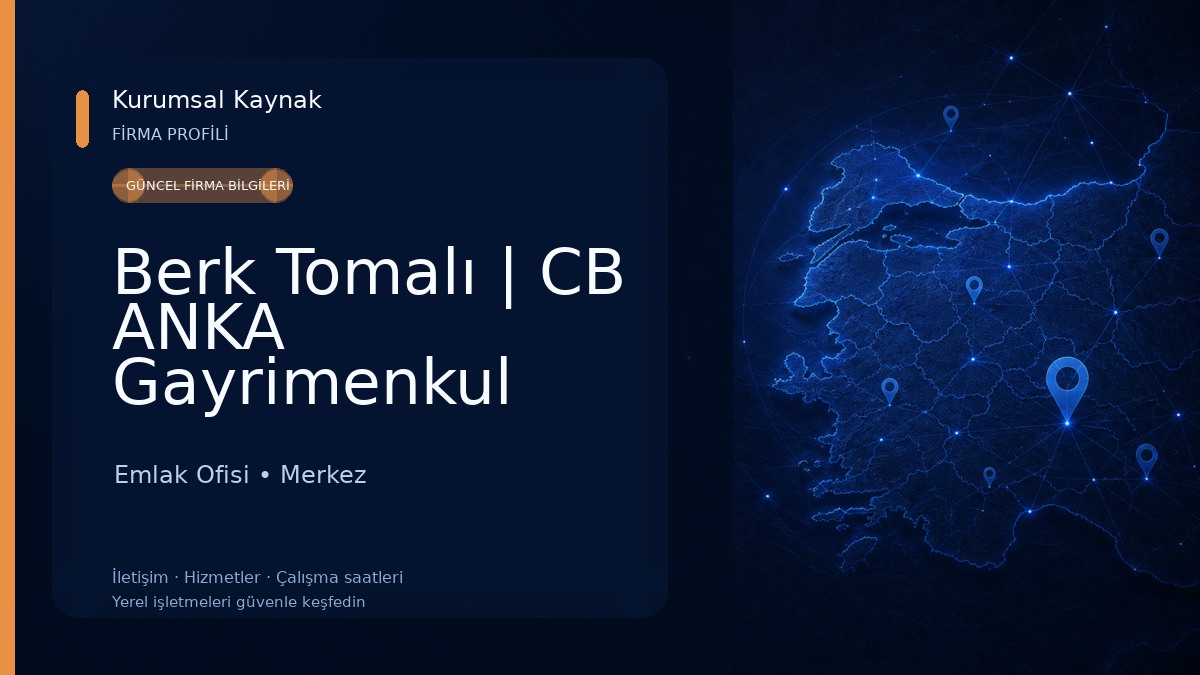 Berk Tomalı | CB ANKA Gayrimenkul Danışmanı