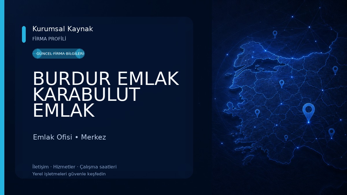 BURDUR EMLAK KARABULUT EMLAK Emlak Ofisi