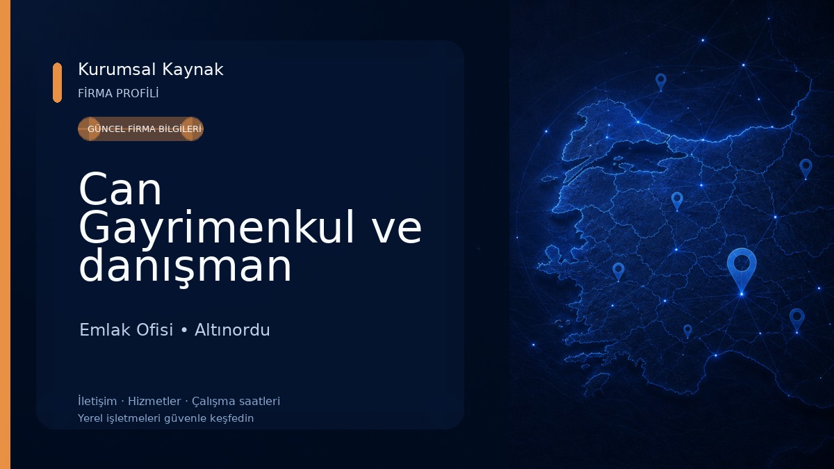 Can Gayrimenkul ve danışman Emlak Ofisi