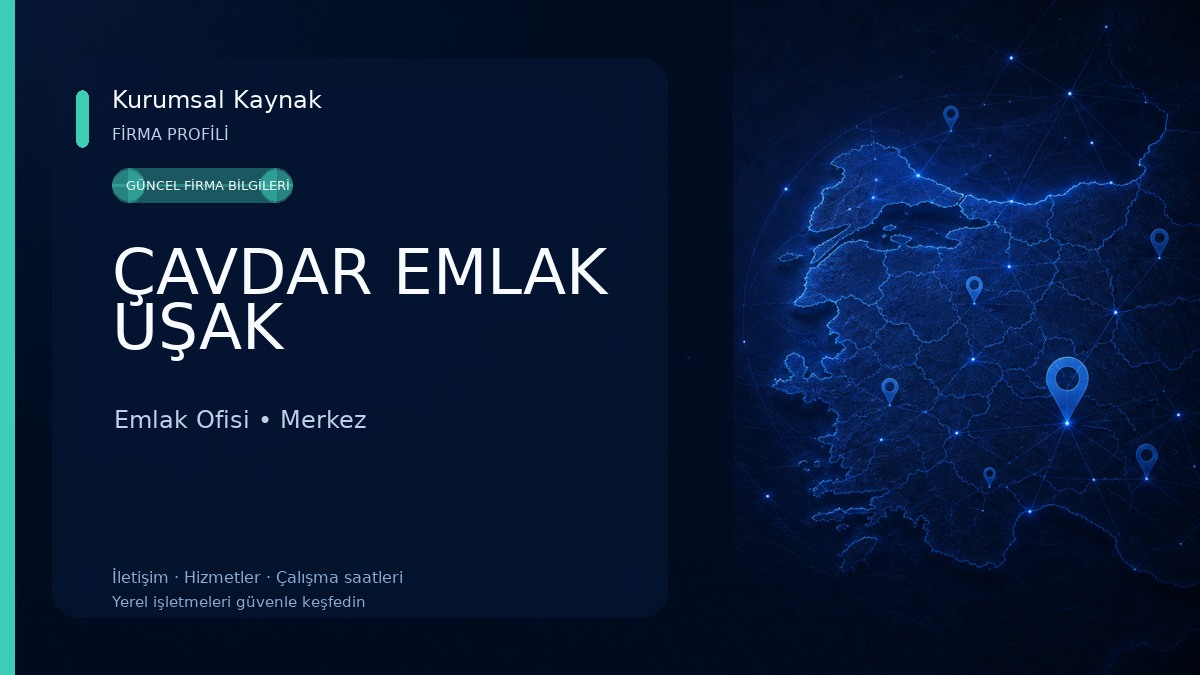 ÇAVDAR EMLAK UŞAK Emlak Ofisi