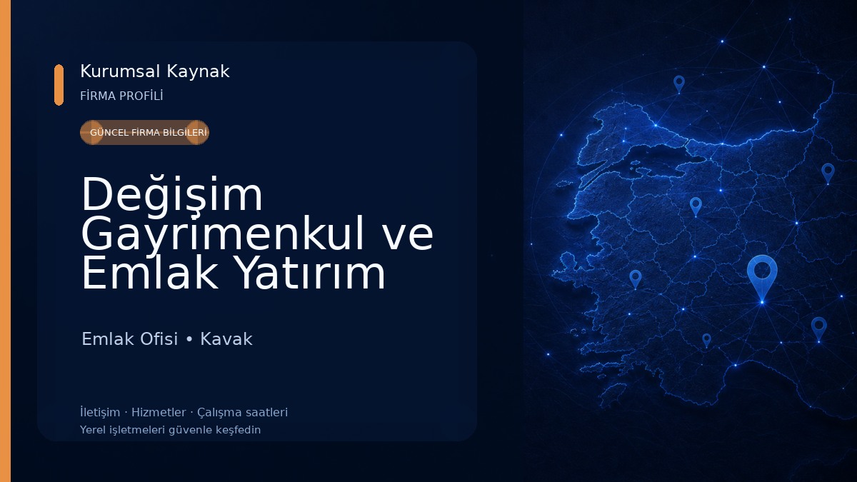 Değişim Gayrimenkul ve Emlak Yatırım Danışmanlık Hizmetleri.