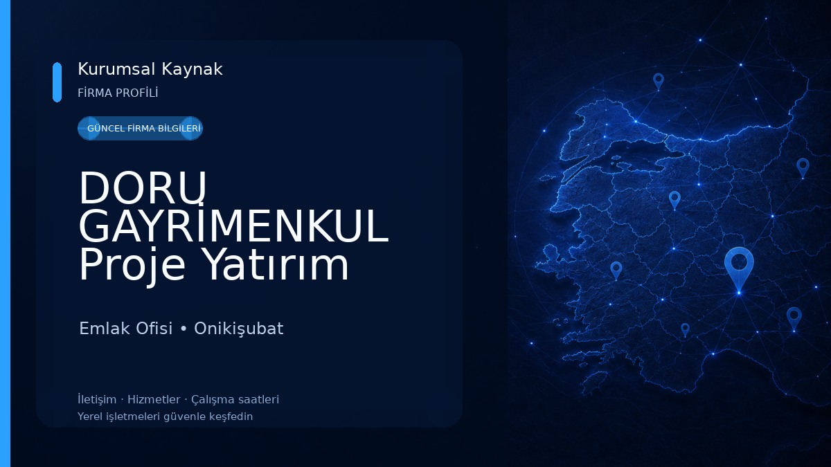 DORU GAYRİMENKUL Proje Yatırım Danışmanlık Emlak Ofisi