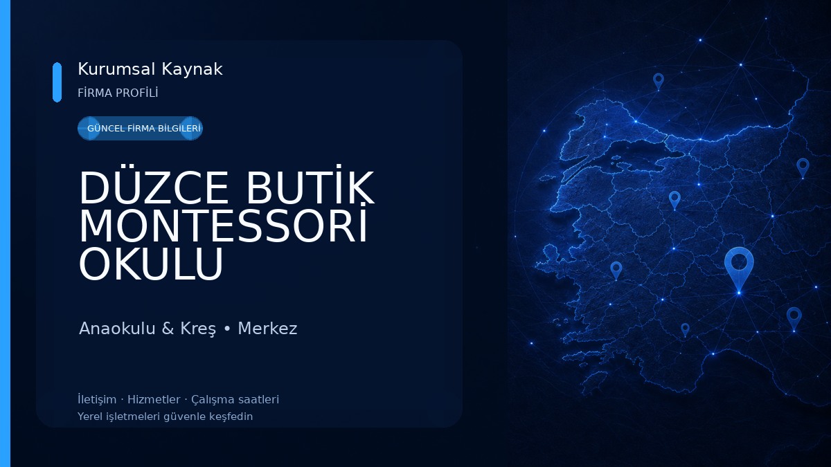 DÜZCE BUTİK MONTESSORİ OKULU TUBA'NIN DÜNYASI