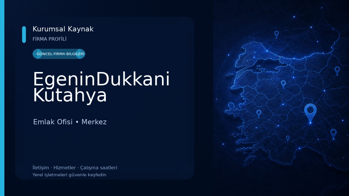 EgeninDukkani Kütahya Emlak Ofisi