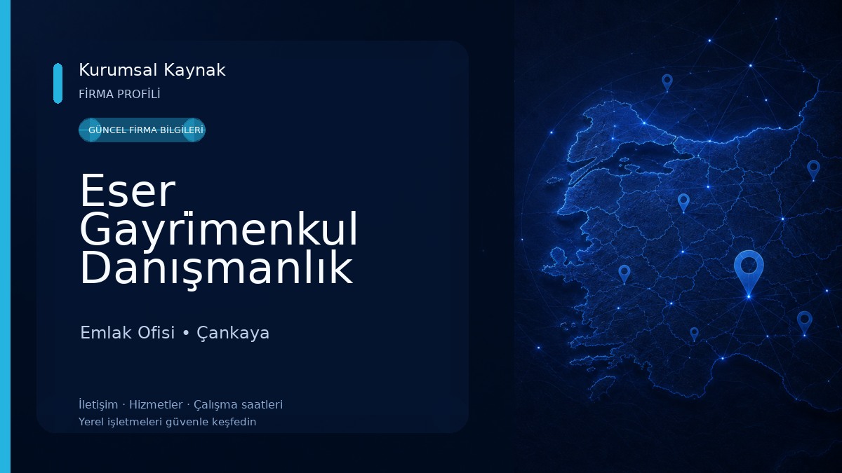 Eser Gayri̇menkul Danışmanlık Hizmetleri Emlak Ofisi