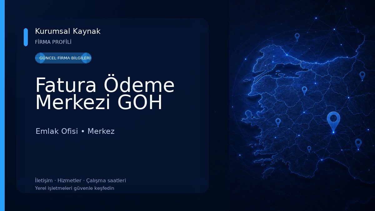 Fatura Ödeme Merkezi GOH
