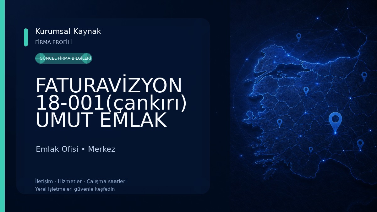 FATURAVİZYON 18-001(çankırı) UMUT EMLAK