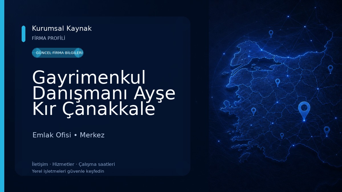 Gayrimenkul Danışmanı Ayşe Kır Çanakkale Remax İda Emlak Ofisi