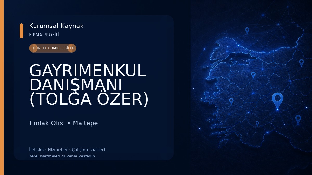 GAYRIMENKUL DANIŞMANI (TOLGA ÖZER) Emlak Ofisi