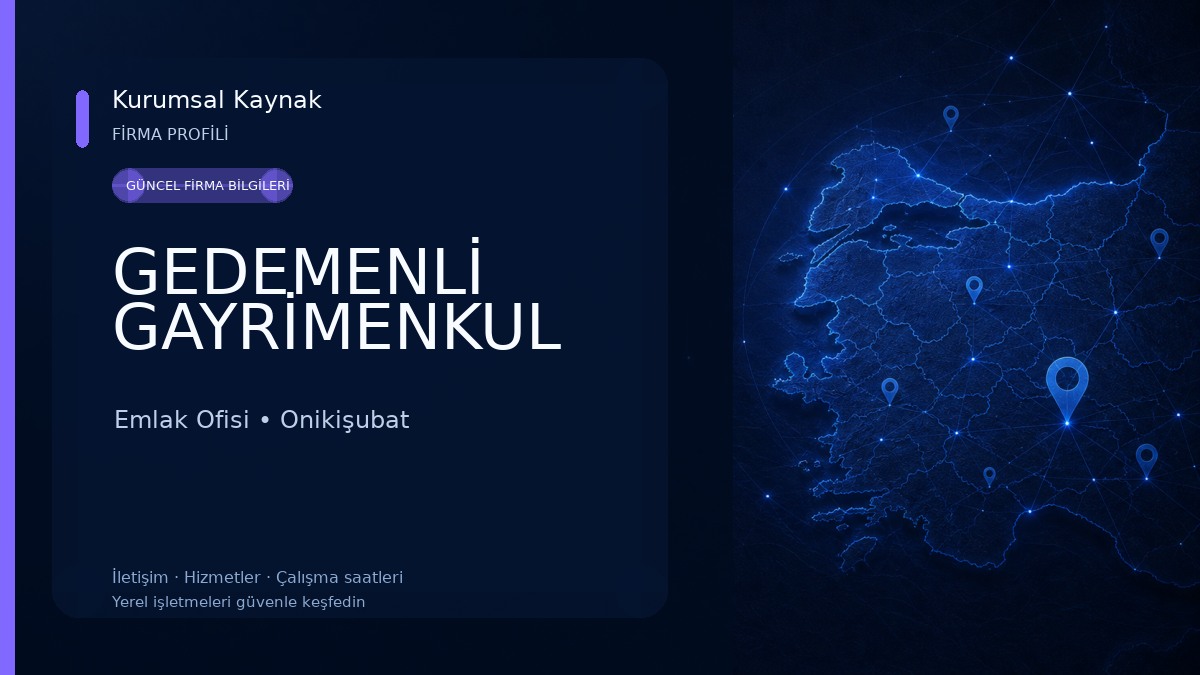 GEDEMENLİ GAYRİMENKUL Emlak Ofisi