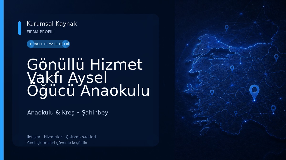 Gönüllü Hizmet Vakfı Aysel Öğücü Anaokulu Anaokulu & Kreş