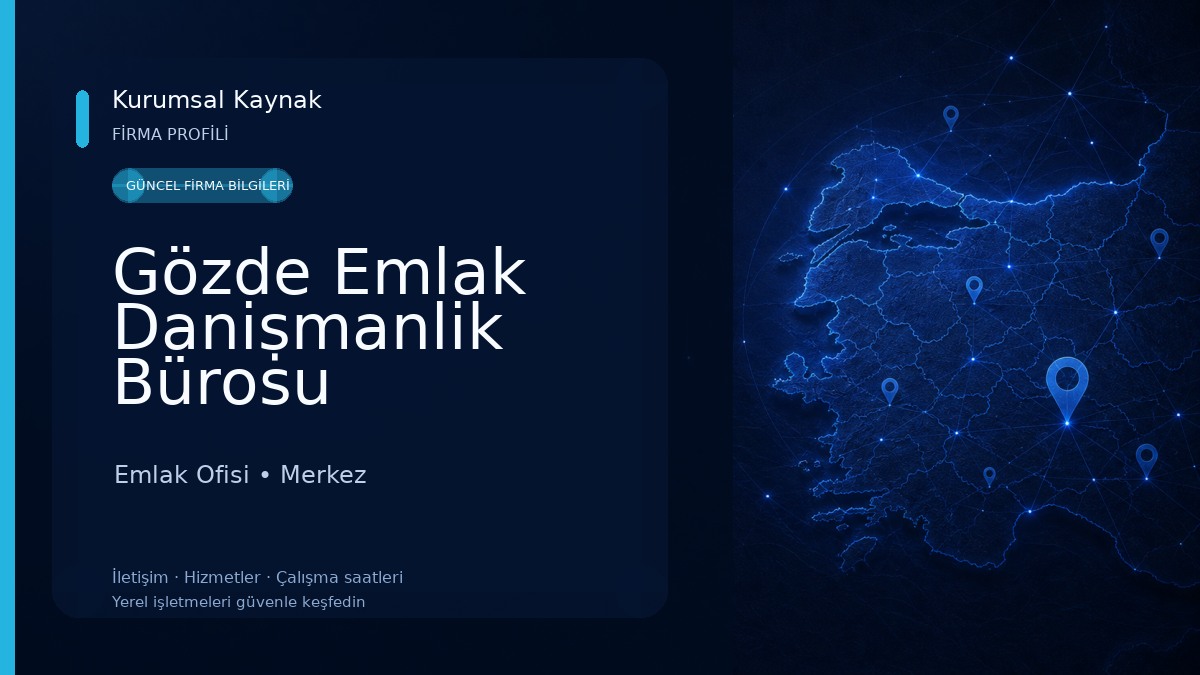Gözde Emlak Daniṣmanlik Bürosu Emlak Ofisi