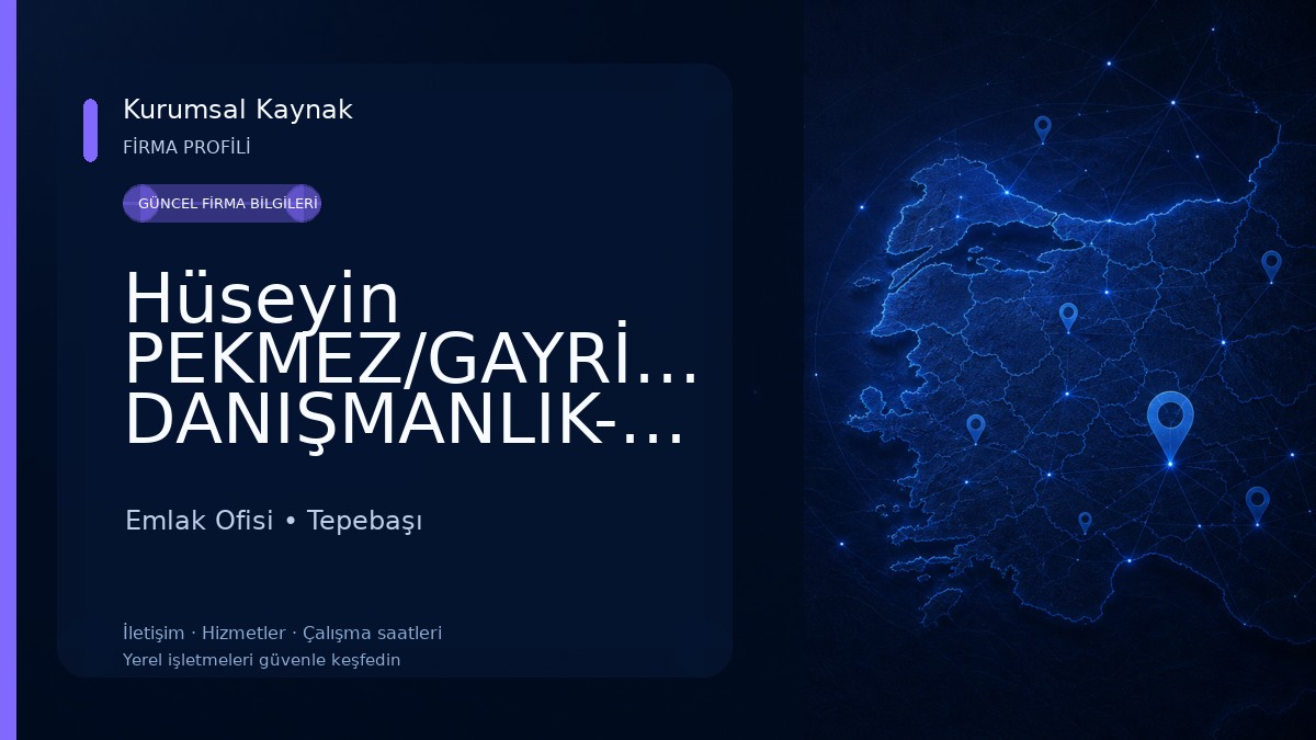 Hüseyin PEKMEZ/GAYRİMENKUL/EMLAK DANIŞMANLIK-RE/MAX-MOD