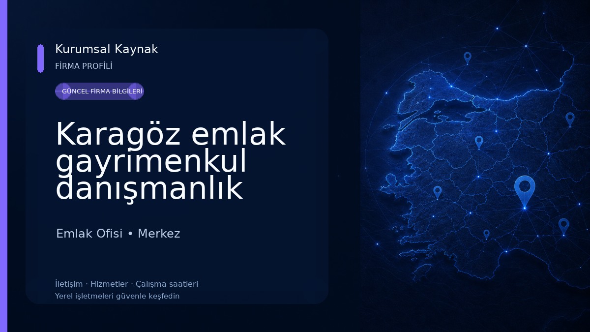 Karagöz emlak gayrimenkul danışmanlık