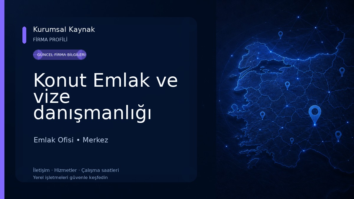 Konut Emlak ve vize danışmanlığı Emlak Ofisi