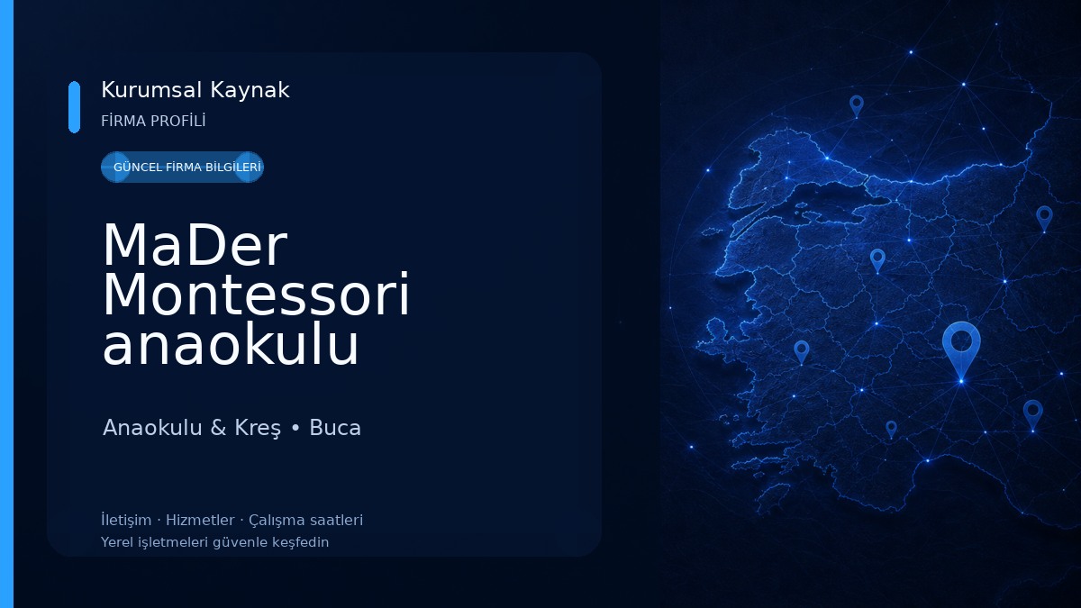 MaDer Montessori anaokulu Anaokulu & Kreş