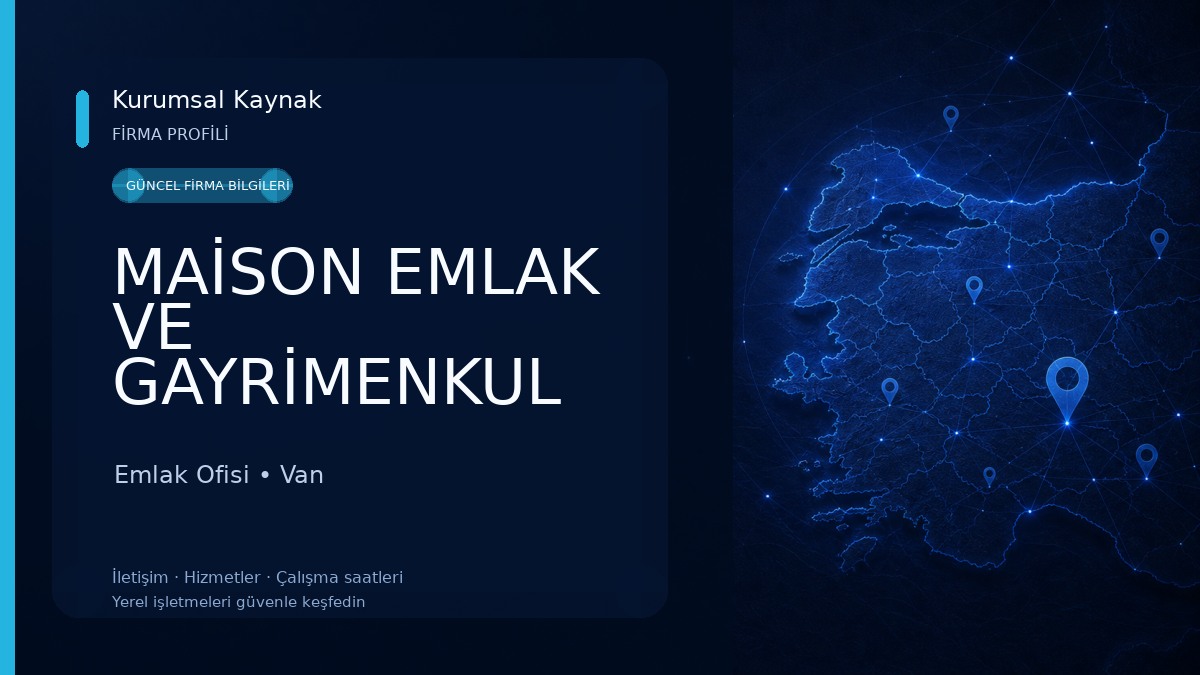 MAİSON EMLAK VE GAYRİMENKUL Emlak Ofisi