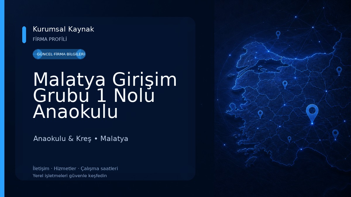 Malatya Girişim Grubu 1 Nolu Anaokulu