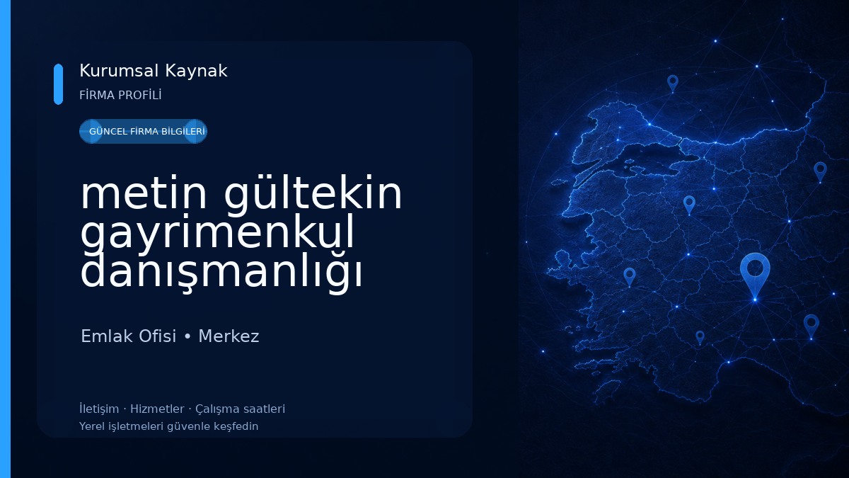 metin gültekin gayrimenkul danışmanlığı