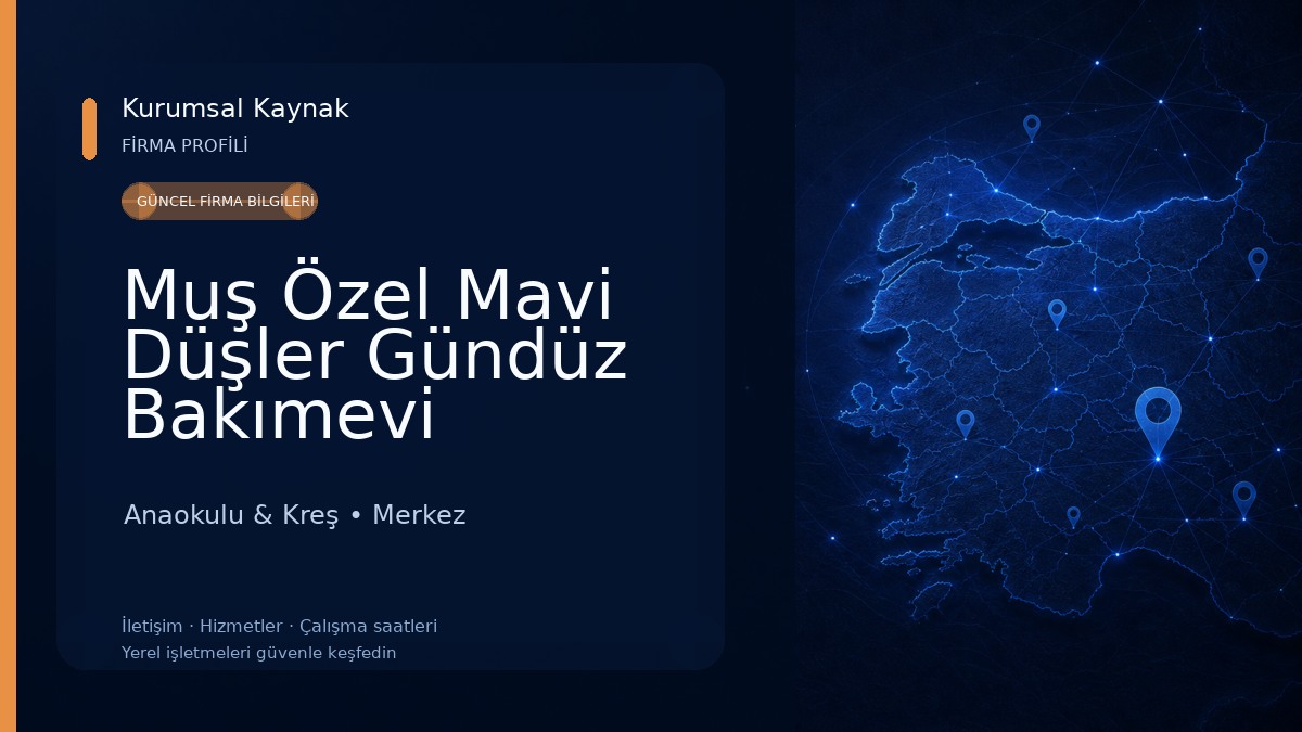 Muş Özel Mavi Düşler Gündüz Bakımevi Anaokulu & Kreş