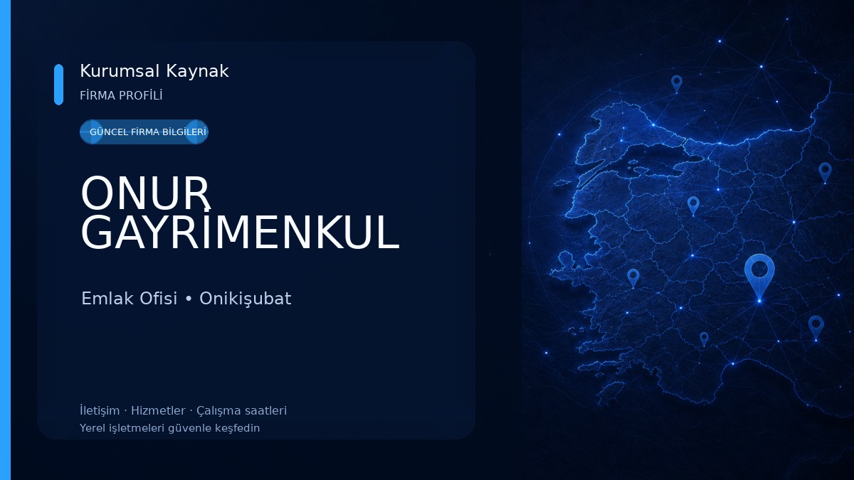 ONUR GAYRİMENKUL Emlak Ofisi