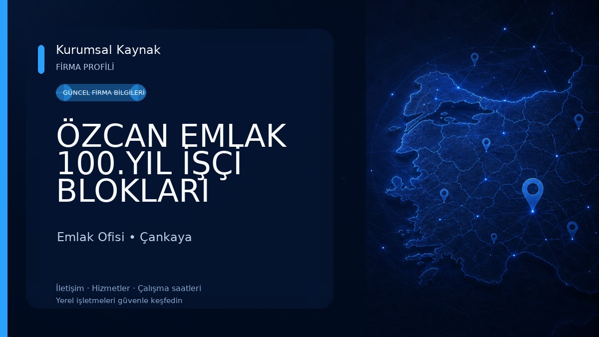 ÖZCAN EMLAK 100.YIL İŞÇİ BLOKLARI Emlak Ofisi