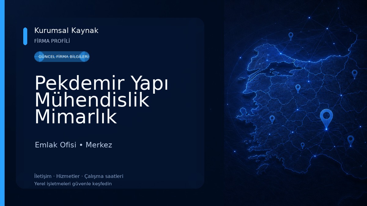 Pekdemir Yapı Mühendislik Mimarlık Gayrimenkul Değerleme Emlak Ofisi