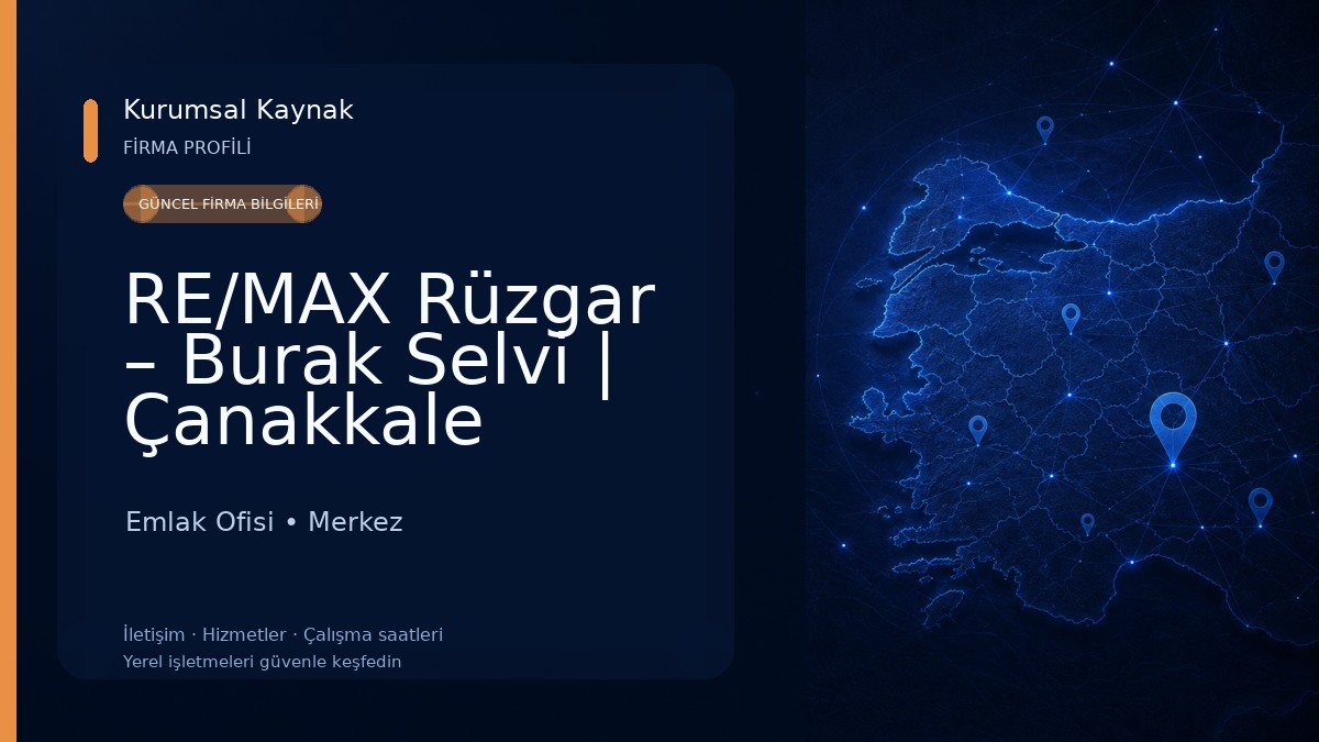 RE/MAX Rüzgar – Burak Selvi | Çanakkale Gayrimenkul Danışmanı