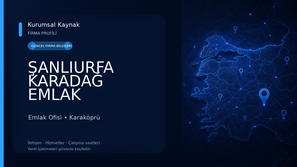 ŞANLIURFA KARADAĞ EMLAK Emlak Ofisi
