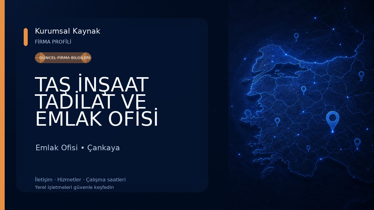 TAŞ İNŞAAT TADİLAT VE EMLAK OFİSİ Emlak Ofisi