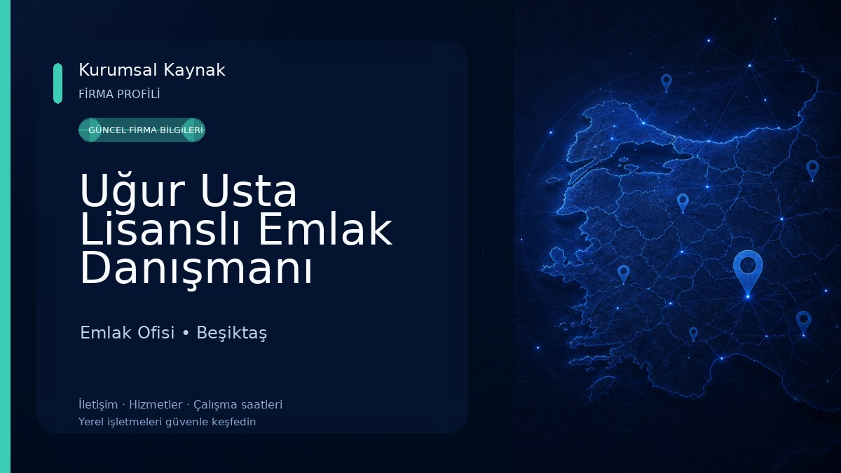 Uğur Usta Lisanslı Emlak Danışmanı Emlak Ofisi