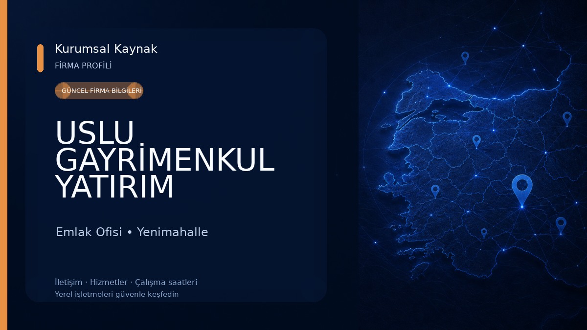 USLU GAYRİMENKUL YATIRIM DANIŞMANLIK Emlak Ofisi