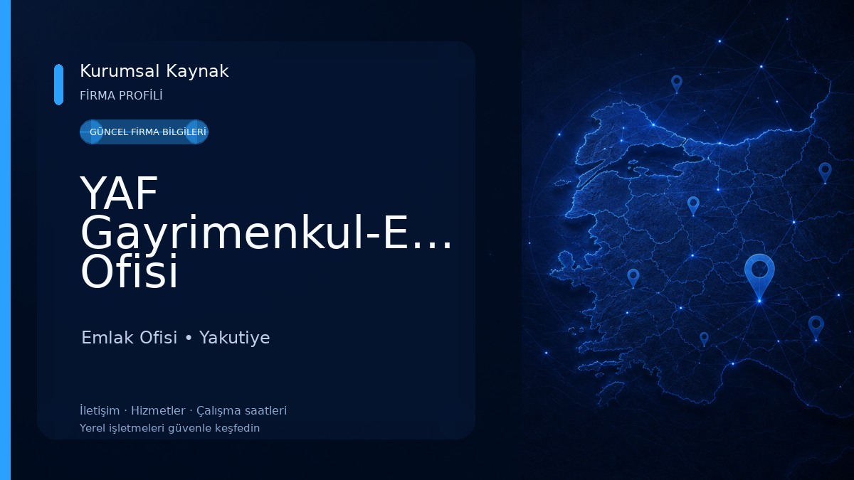 YAF Gayrimenkul-Emlak Ofisi Emlak Ofisi