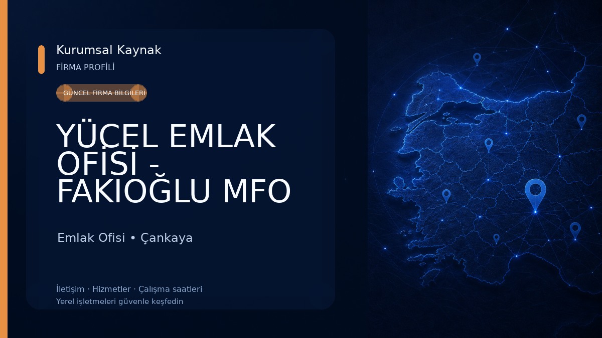 YÜCEL EMLAK OFİSİ - FAKIOĞLU MFO GRUP Emlak Ofisi
