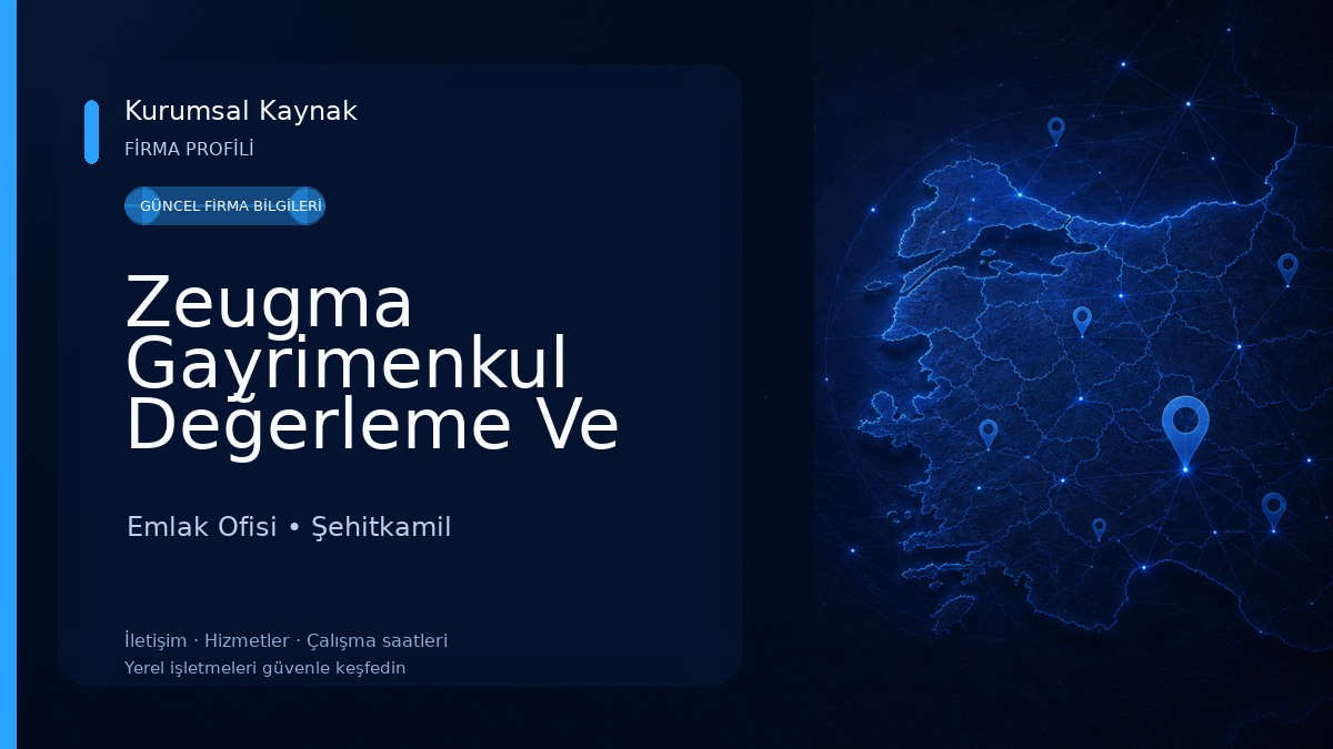 Zeugma Gayrimenkul Değerleme Ve Danışmanlık Emlak Ofisi